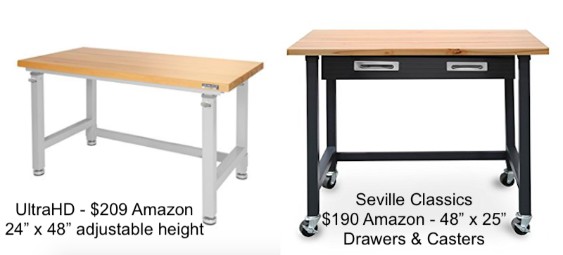 Seville Classics UltraHD Workbench With Peg Board and Castors